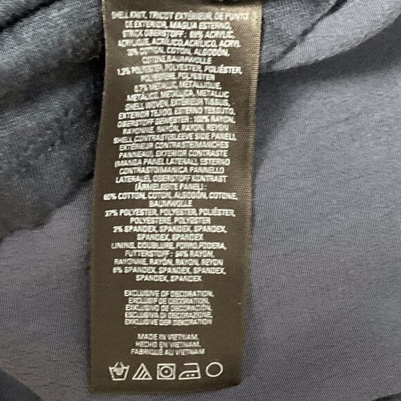 Anthropologie Maeve Stripeknit Swing Tweed Boucle Navy Blue Mini Dress sz Small - Picture 11 of 11